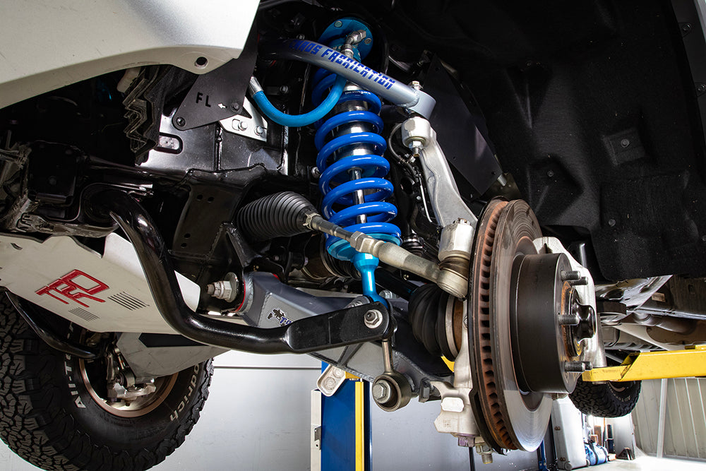 TOTAL CHAOS FABRICATION | Tundra 3rd Gen (2022 - 2024) Uca W/ Front And Rear 2.5 Inch Diameter Adjustable Shocks (22-25-K2A)