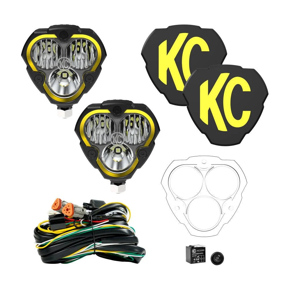 KC HILITES | FLEX ERA 3 2 Light Master LED Light Pod Kit (0288)