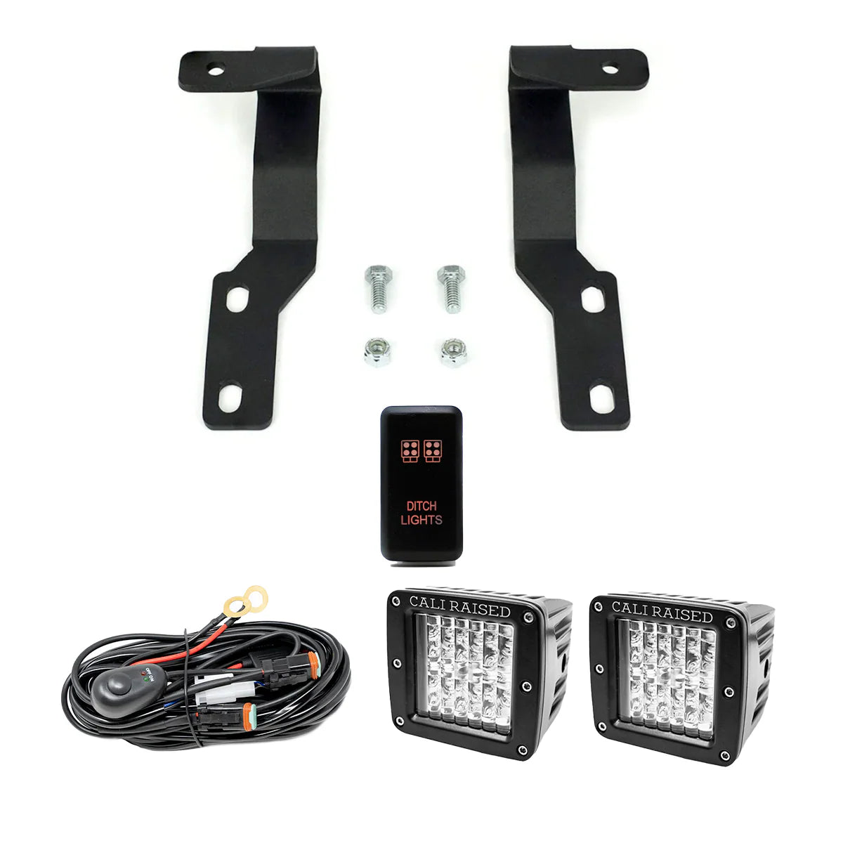 CALI RAISED | Tacoma 2nd Gen (2005-2015) Low Profile LED Ditch Lights Brackets Kit (CR2861)