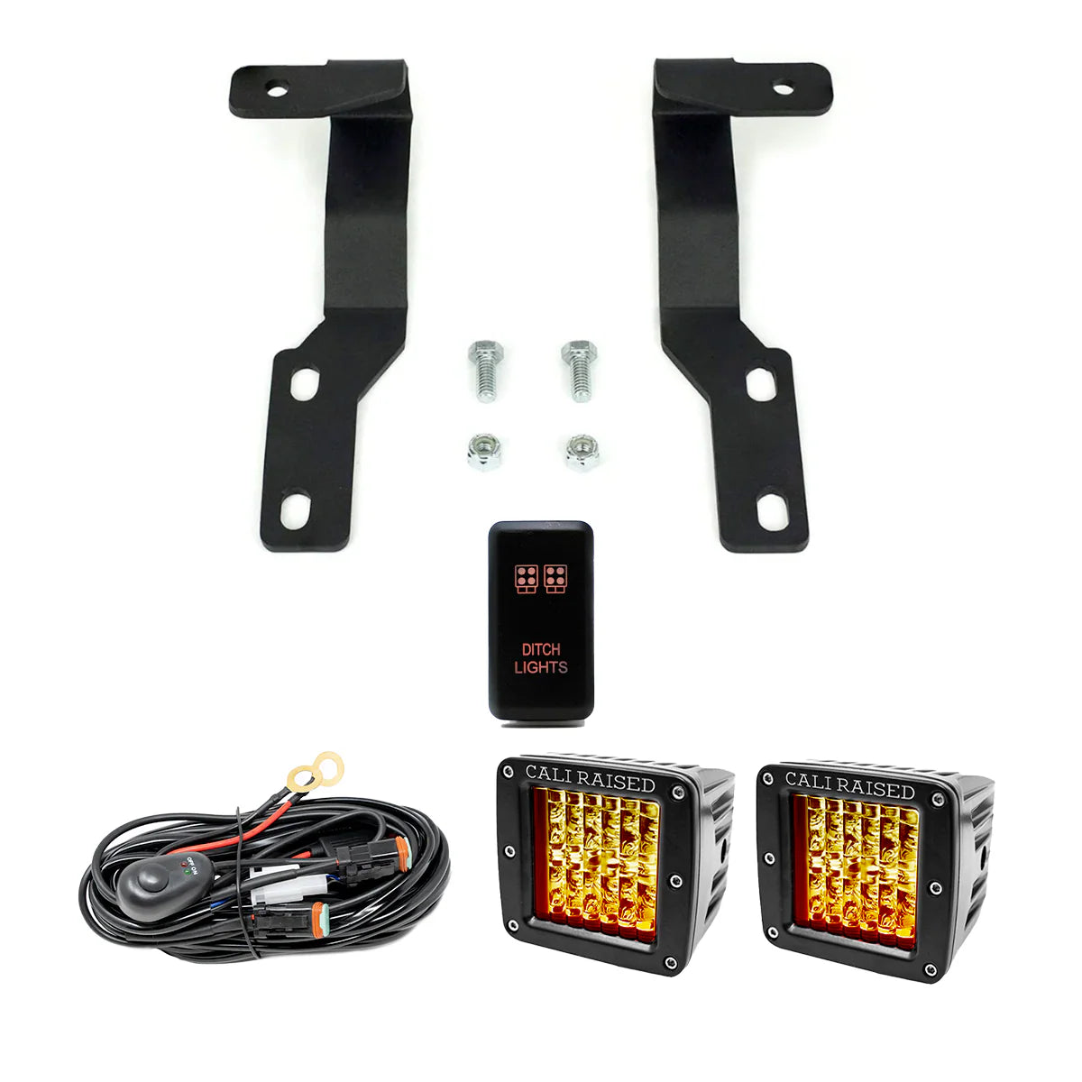 CALI RAISED | Tacoma 2nd Gen (2005-2015) Low Profile LED Ditch Lights Brackets Kit (CR2861)