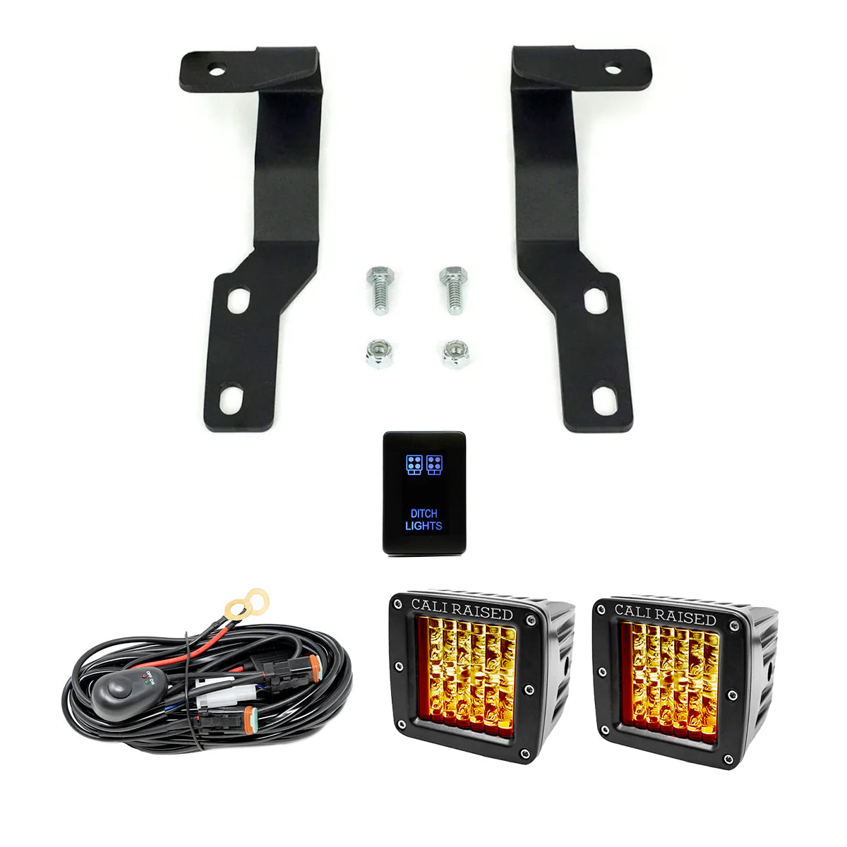 CALI RAISED | Tacoma 2nd Gen (2005-2015) Low Profile LED Ditch Lights Brackets Kit (CR2861)