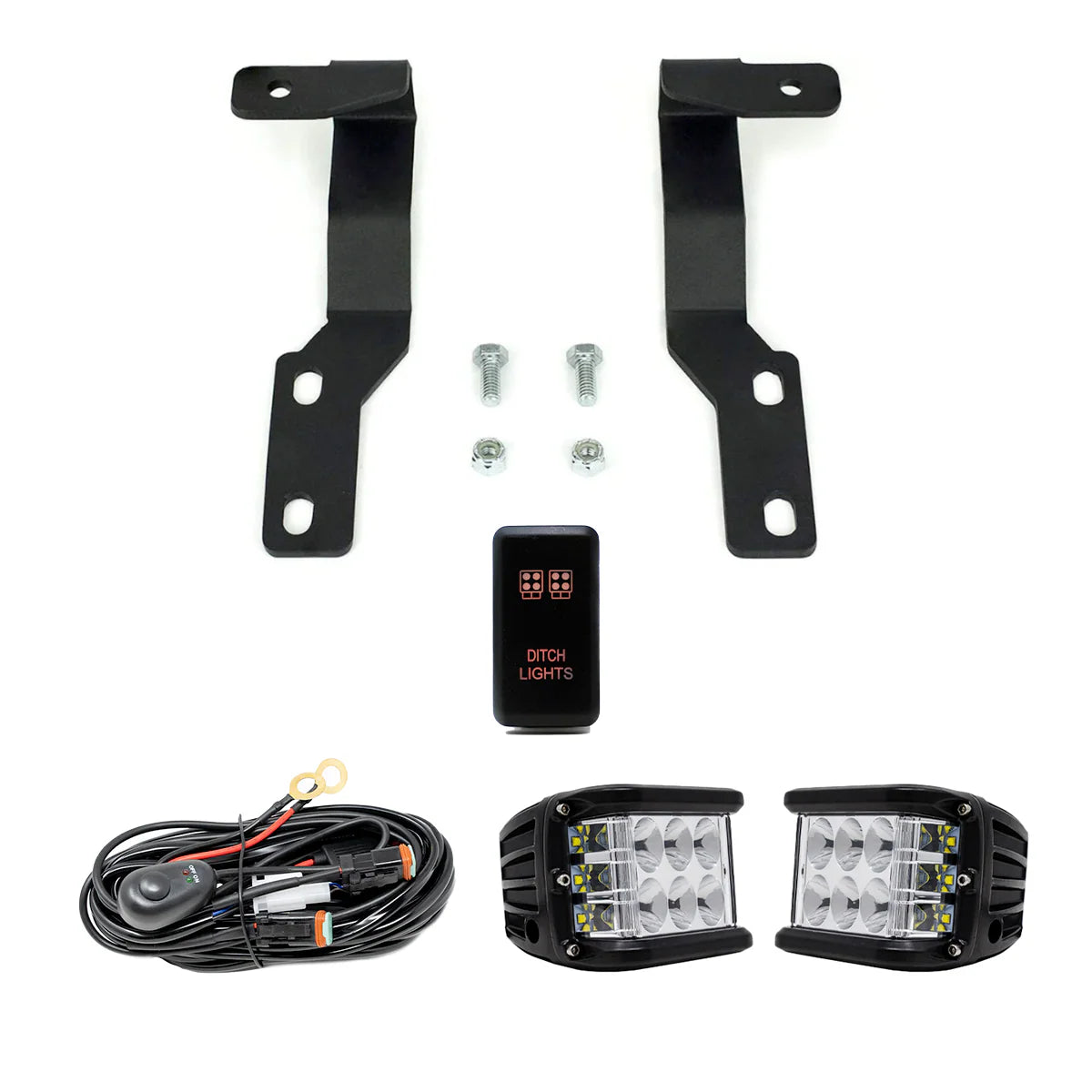 CALI RAISED | Tacoma 2nd Gen (2005-2015) Low Profile LED Ditch Lights Brackets Kit (CR2861)