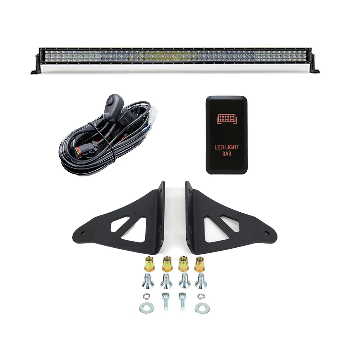 CALI RAISED | Tacoma 3rd & 2nd Gen (2005-2023) 52" Curved LED Roof Light Bar Kit (CR2461)