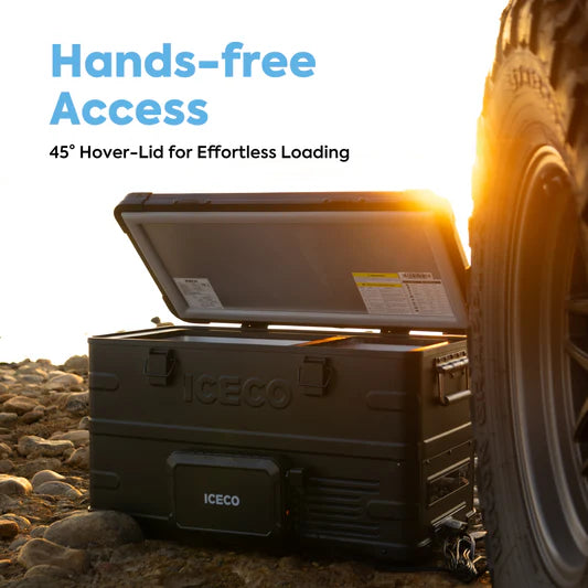 ICECO | 37QT APL35-Black Aluminum Freezer With Magnetic Power Bank