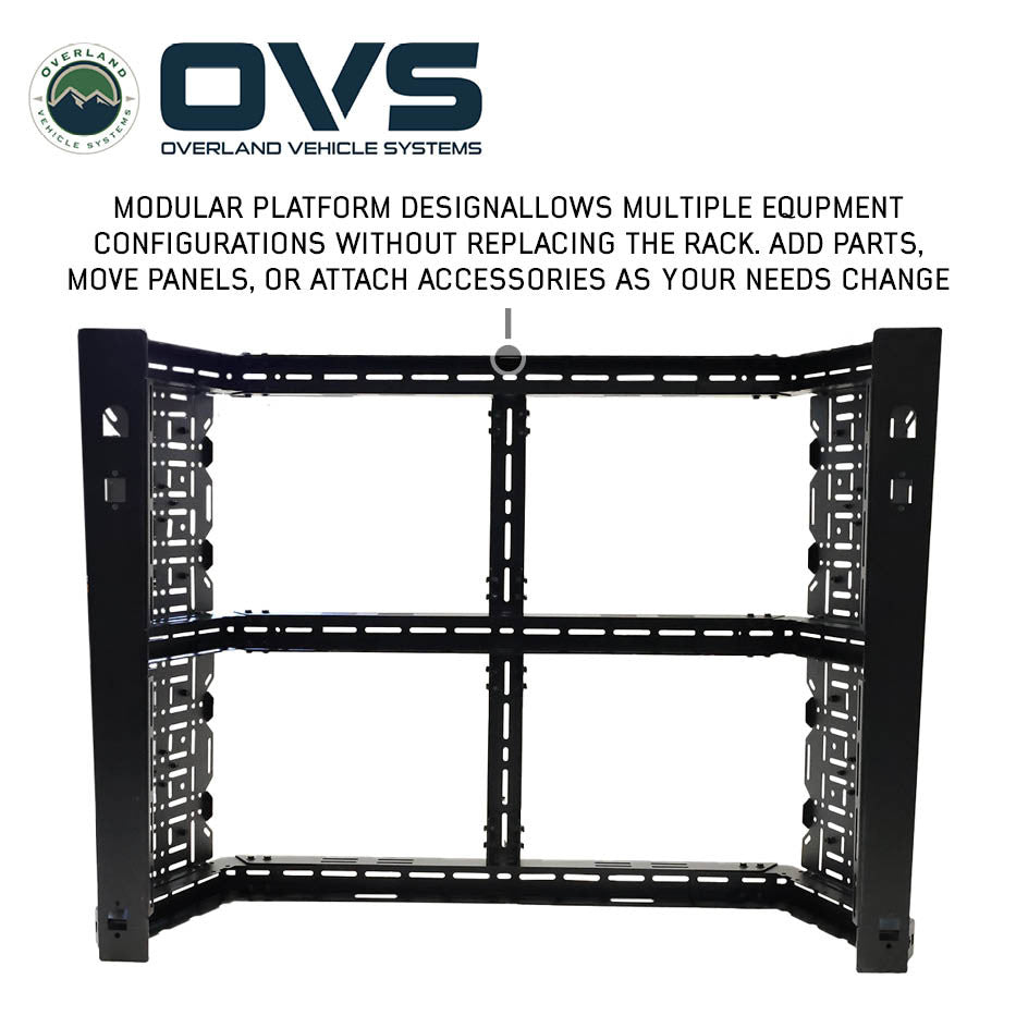 OVERLAND VEHICLE SYSTEMS | Chevrolet Colorado / GMC Canyon (2015-2022) Ruff Rax Bed Rack 5 ft - Modular Storage System (2090113)