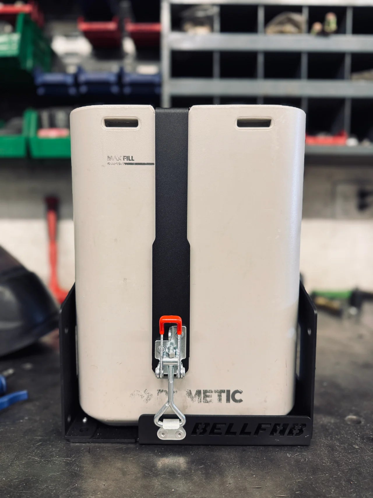 BELLFAB | Dometic Go Water Jug Mount With SideChick Storage Caddy