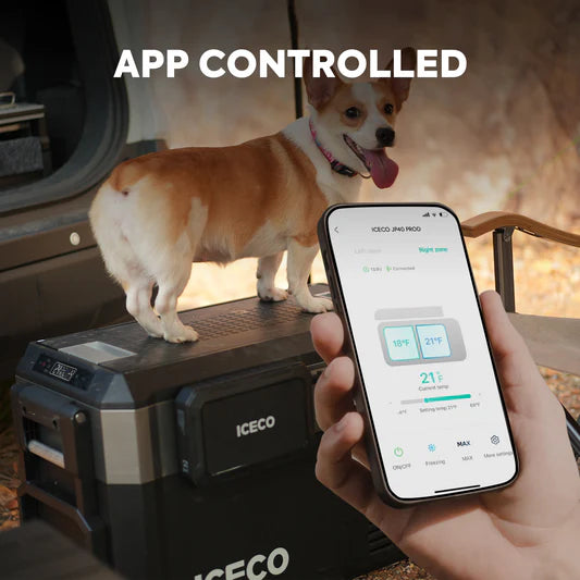 ICECO | JP Pro Series 40/51QT Dual Zone Wheeled Car Fridge With Cover-Silver