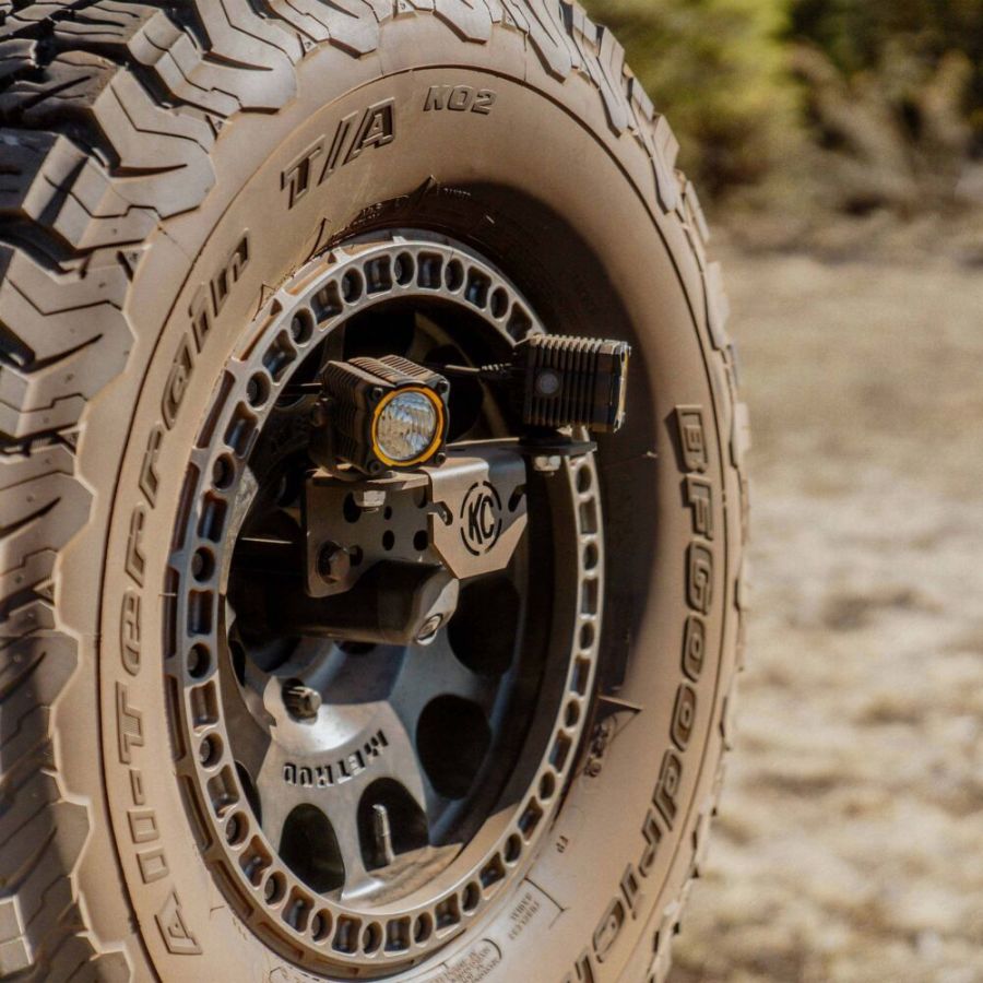 KC HILITES | Light Mount - Spare Tire Carrier - GEN6 2021+ Ford Bronco M12x1.5 Lug Nuts (7477)