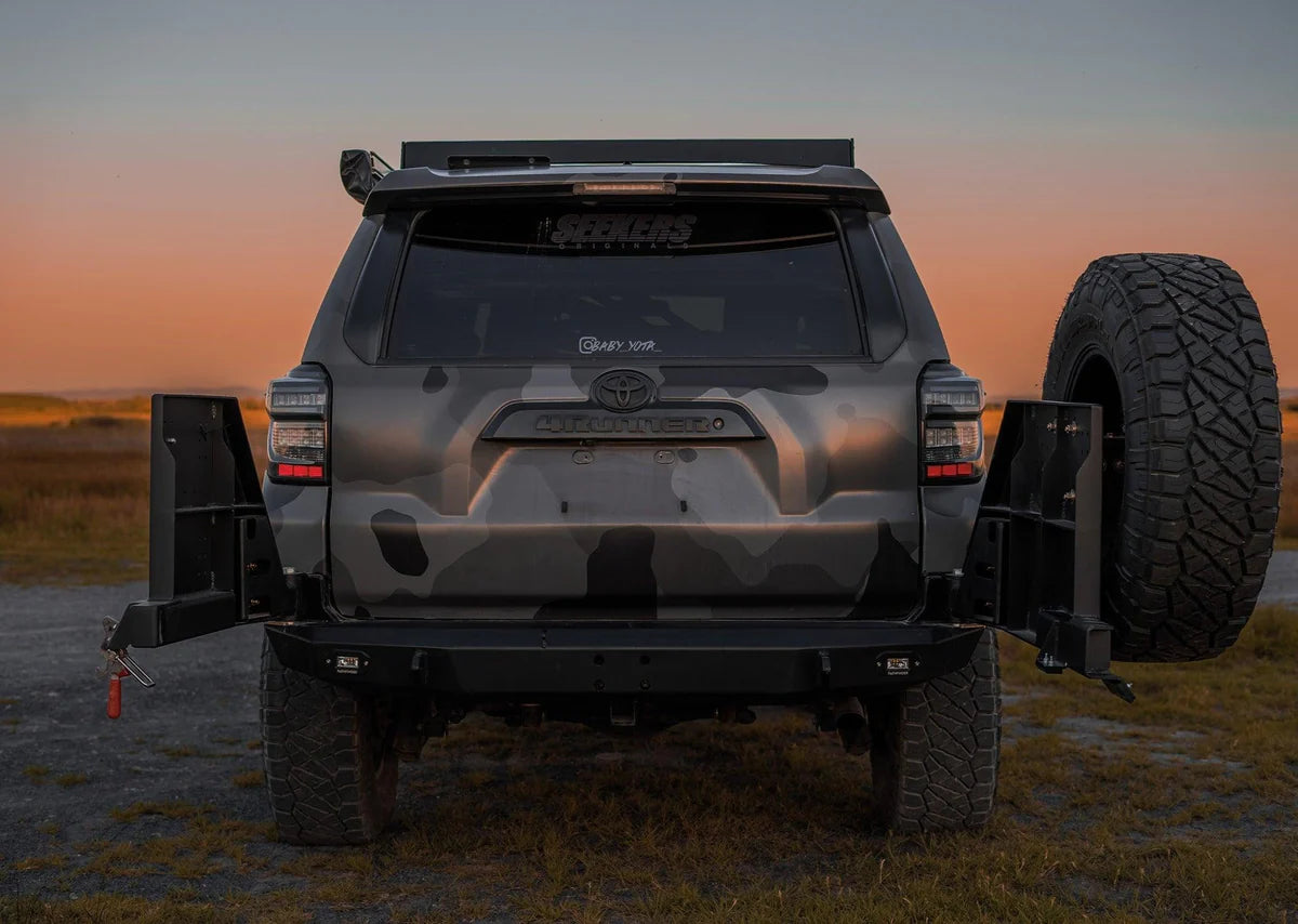 BACKWOODS ADVENTURE MODS | 4Runner 5th Gen 2014-On Hi-Lite High Clearance Dual Swing Out Rear Bumper (BWT4R5-209155B)