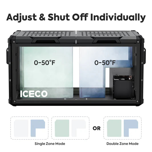 ICECO | 79.2QT VL75ProD 12V Heavy Duty Fridge Freezer With Ice Tray
