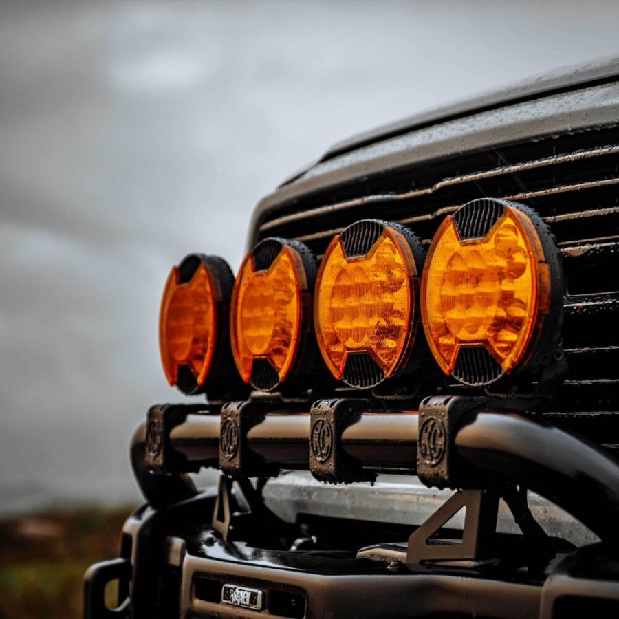 KC HILITES | SlimLite 8" LED - Light Shield - Driving - Amber (5211)