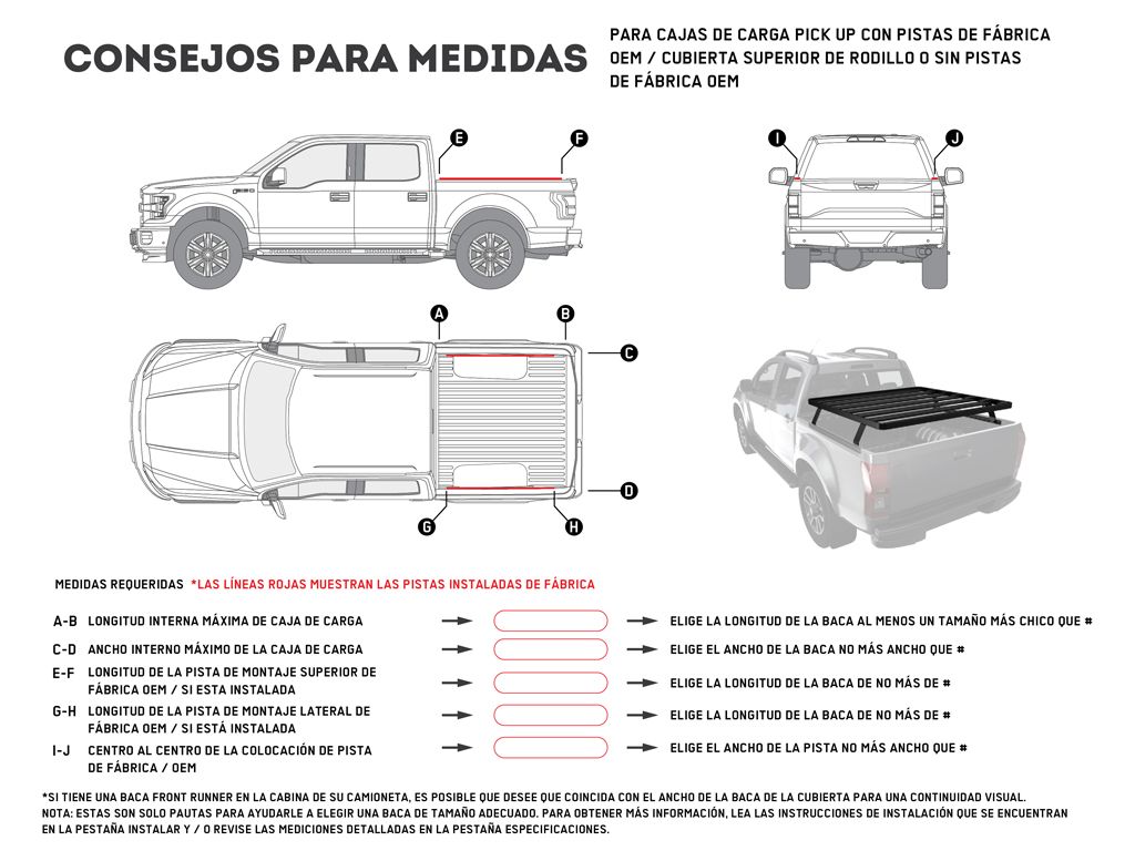 FRONT RUNNER | Slimline II Load Bed Rack Kit & 1345 W X 1560 L Pickup Truck (KRLB010T)