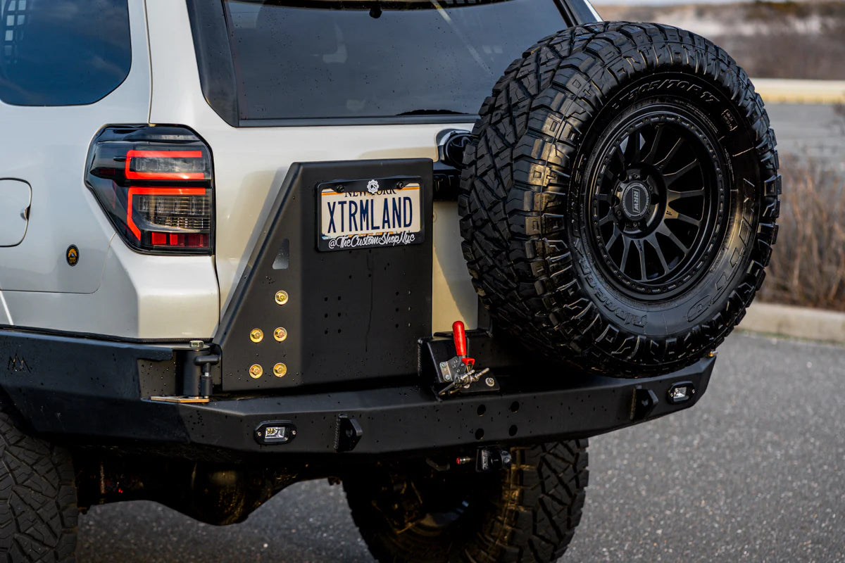 BACKWOODS ADVENTURE MODS | 4Runner 5th Gen 2014-On Hi-Lite High Clearance Dual Swing Out Rear Bumper (BWT4R5-209155B)