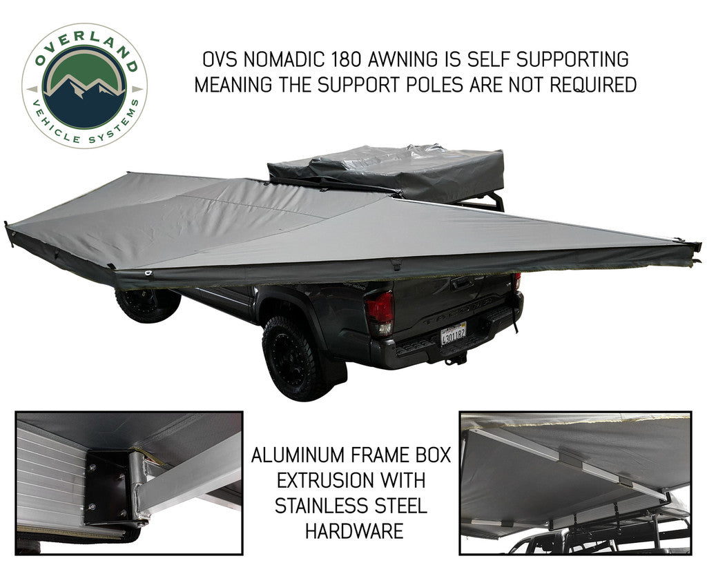 OVERLAND VEHICLE SYSTEMS | 180 Awning with Bracket Kit for Mid High Roofline Vans (19609908)