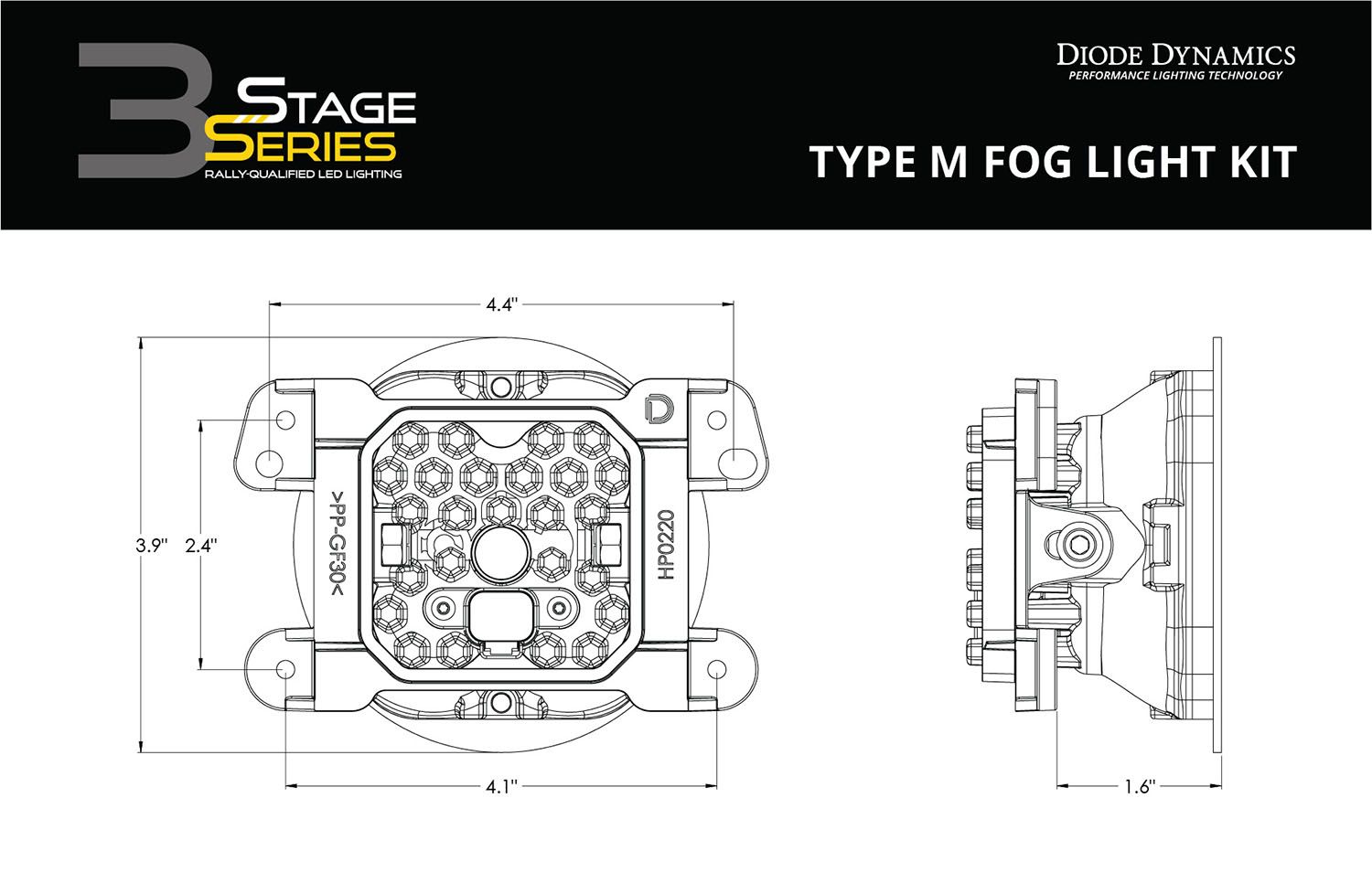 DIODE DYNAMICS | Jeep JL Wrangler 2018-2024 SS3 LED Fog Light Kit