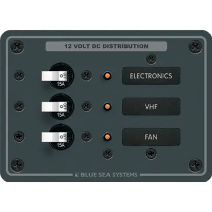 BLUE SEA SYSTEMS | Circuit Breaker Panel DC 3 Position (71914)