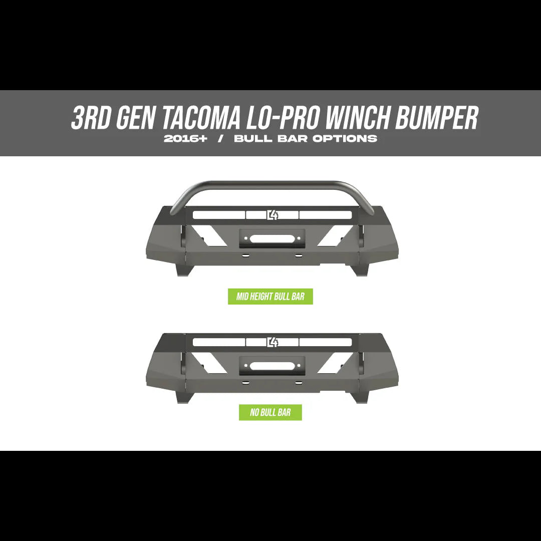 C4 FABRICATION | Tacoma 3rd Gen 2016-2023 Front Lo-Pro Winch Bumper