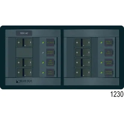 BLUE SEA SYSTEMS | Panel System Main 120 Volt AC Panel 6 Positions (189569)