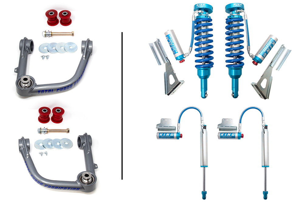 TOTAL CHAOS FABRICATION | Tacoma 3rd Gen (2016 - 2023) Lift Kit W/ Front & Rear 2.5 Inch Diameter Adjustable King Shocks (05-25-K2A)
