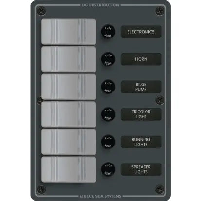 BLUE SEA SYSTEMS | DC Water Resistant Rocker/Fuse Panels (71950)
