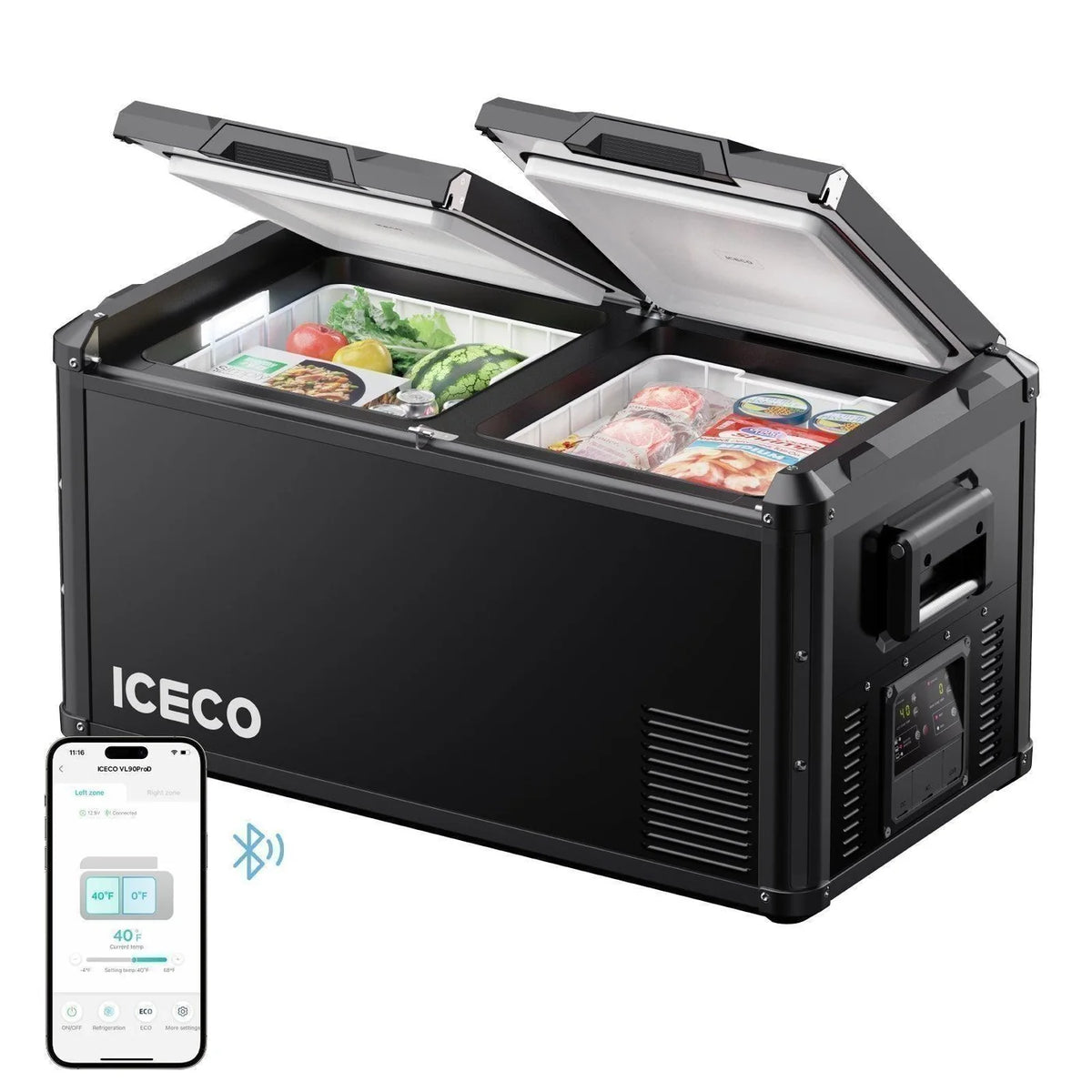 ICECO | 79.2QT VL75ProD 12V Heavy Duty Fridge Freezer