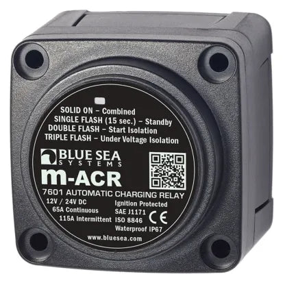 BLUE SEA SYSTEMS | Automatic Charging Relay 12/24V DC 65A Maximum (393738)