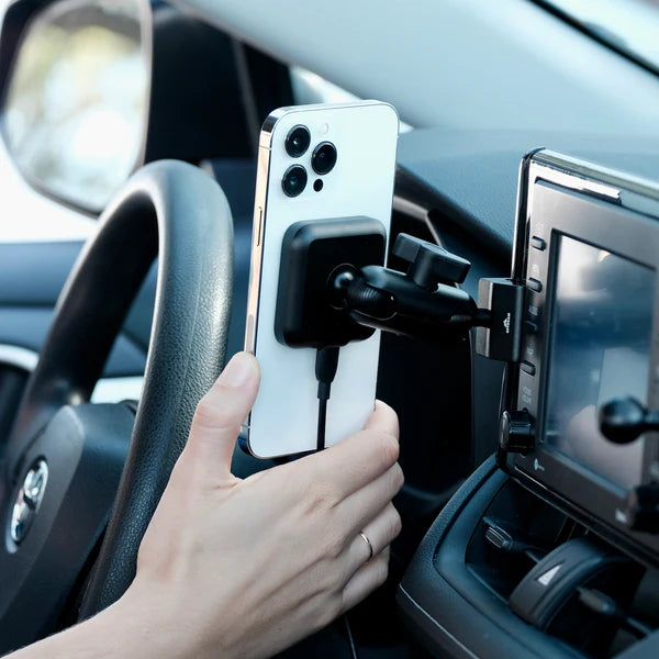 OFFROAM | Toyota RAV4 2019-2024 with 7-in. or 8-in. Toyota Audio Multimedia Magnetic Qi2 Charging Phone Mount (EE20052)