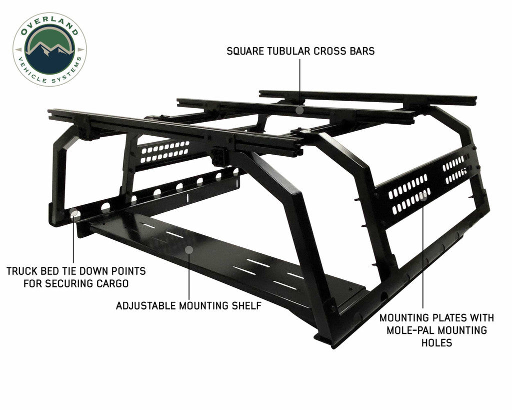 OVERLAND VEHICLE SYSTEMS | Discovery Rack Mid Size Truck Short Bed Application (22030101)