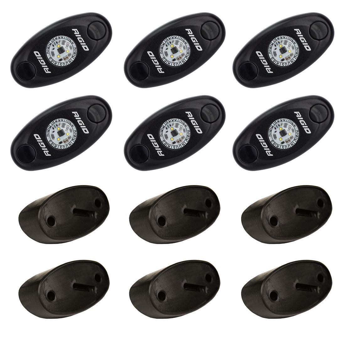 RIGID INDUSTRIES | A-Series Rock Light 6-Pack Kit Red (400263)