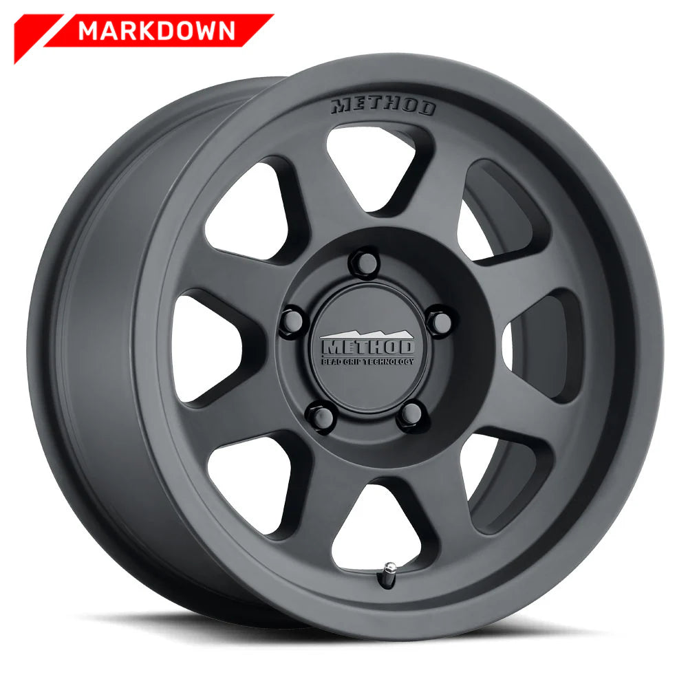 METHOD RACE WHEELS | 701 Markdown Matte Black Bead Grip Single Wheel (MR70168052500)