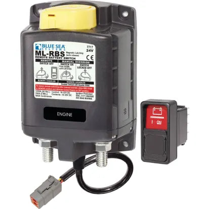 BLUE SEA SYSTEMS | Remote Battery Switch With Manual Control Auto Release 24V (1038329)