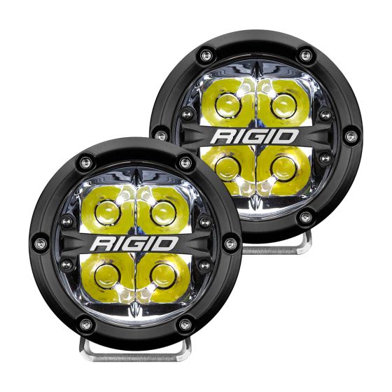 RIGID INDUSTRIES | 360-Series 4 Inch Led Off-Road Spot Optic with White Backlight | Pair (36113)