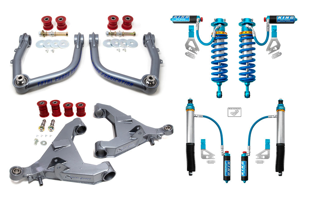 TOTAL CHAOS FABRICATION | Tundra 3rd Gen (2022 - 2024) Mid Travel Lift Kit W/ Front & Rear 3.0 Inch Diameter Adjustable King Shocks (22-30-K3A)