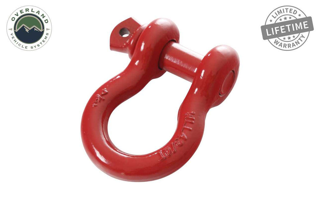 OVERLAND VEHICLE SYSTEMS | Recovery Shackle 3/4" 4.75 Ton Red (19019904)