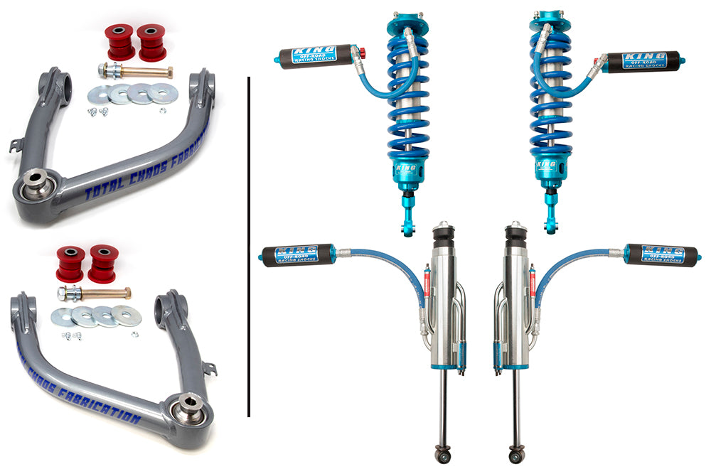 TOTAL CHAOS FABRICATION | Tundra 2nd Gen (2007 - 2021) Uca W/ Front And Rear 3.0 Inch Diameter Adjustable Shocks (07-30-K2A)