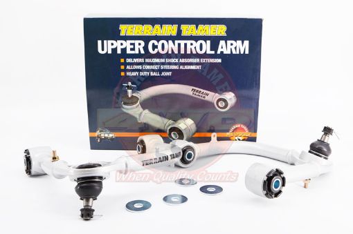 TERRAIN TAMER | Land Cruiser 200 Series GRJ200 & UZJ200 & VDJ200 With KDSS From 8/2007 Front Upper Control Arms L/H & R/H Pair With Giro Bushing Raised Height 2" (TTUCAS3)