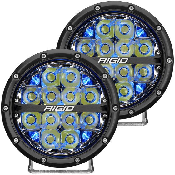 RIGID INDUSTRIES | 360-Series 6 Inch Led Off-Road Spot Optic with Blu Backlight | Pair (36202)