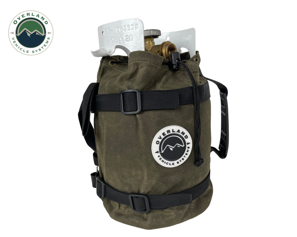 OVERLAND VEHICLE SYSTEMS | Propane Bag With Handle & Straps #16 Waxed Canvas (21189941)