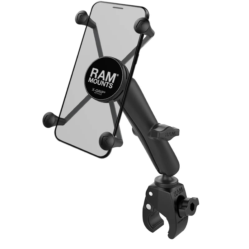 RAM MOUNTS | RAM X-Grip Large Phone Mount with Tough-Claw Small Clamp Base - Long