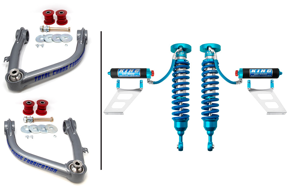 TOTAL CHAOS FABRICATION | Tundra 2nd Gen (2007 - 2021) Uca W/ Adjustable Coilover 2.5 Inch Diameter Shocks (07-25-K1A)