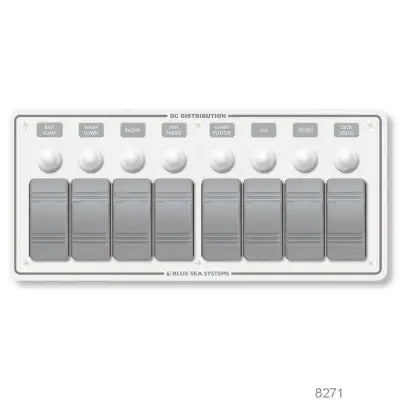 BLUE SEA SYSTEMS | DC Water Resistant White Circuit Breaker Panels (141816)