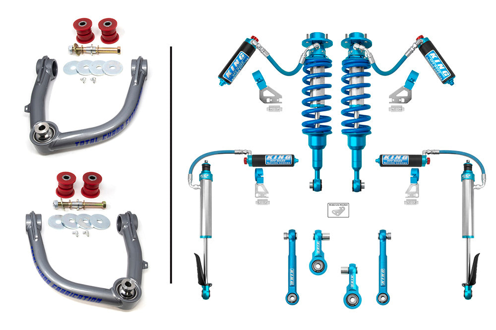 TOTAL CHAOS FABRICATION | Land Cruiser 250 Series & Tacoma 4th Gen (2024 - Present) Lift Kit W/ Front & Rear 2.5 Inch Diameter Adjustable King Shocks (24-25-K2A)