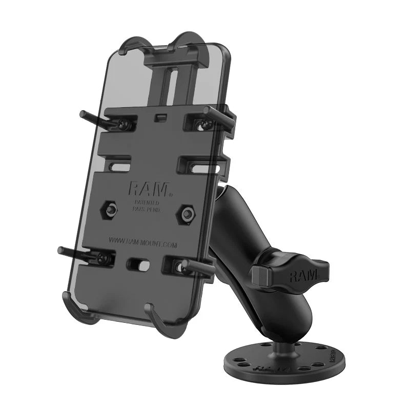 RAM MOUNTS | RAM Quick-Grip Spring-Loaded Phone Mount with Drill-Down Base