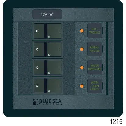 BLUE SEA SYSTEMS | 360 Panel System DC Breakers No Meters 4 Positions (189557)