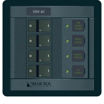 BLUE SEA SYSTEMS | Accesory Panel Rocker 360 Panel System 120 Volt AC (189554)