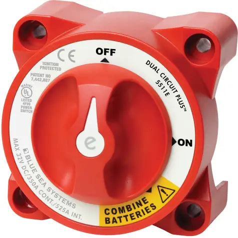 BLUE SEA SYSTEMS | 350A Dual Circuit PLUS Battery Switch - On/Off/Combine (174119)