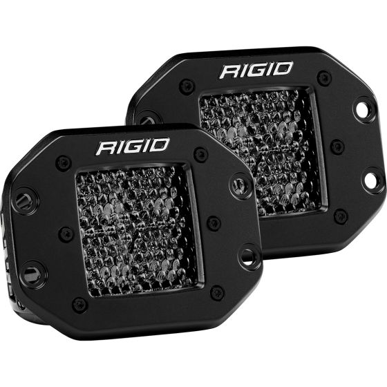 RIGID INDUSTRIES | D-Series Pro Spot Diffused Midnight Flush Mount | Pair (212513BLK)