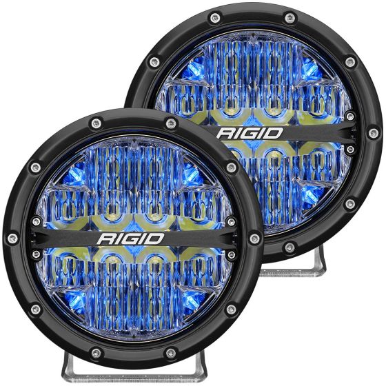 RIGID INDUSTRIES | 360-Series 6 Inch Led Off-Road Drive Optic with Blue Backlight | Pair (36207)