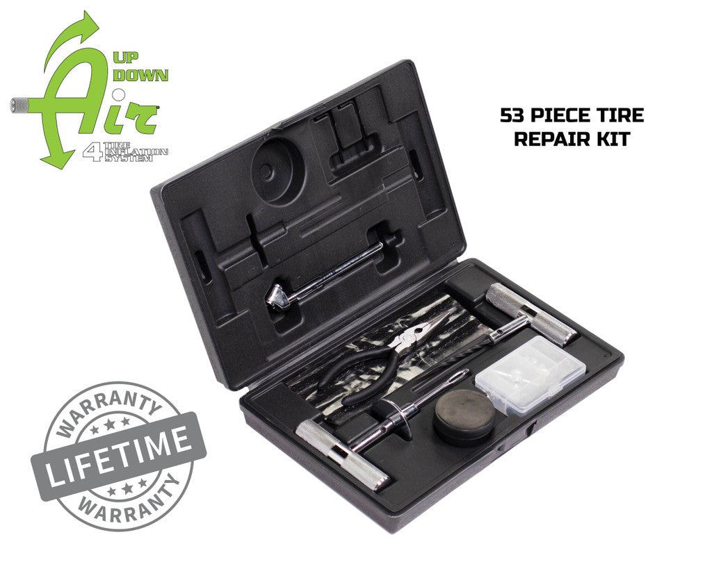 UP DOWN AIR | EGOI 53 Piece Tire Plug Repair Kit Off Road Grade Truck, Jeep, Off Road, RV, & Trailers (12030001)