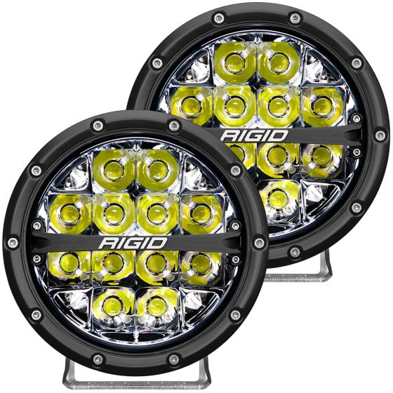 RIGID INDUSTRIES | 360-Series 6 Inch Led Off-Road Spot Optic with White Backlight | Pair (36200)